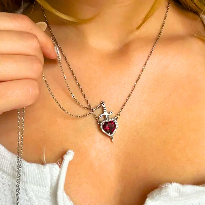 Collar Alianza Sagrada ✨❤️🔥 | Baño en Oro Blanco + Estuche Gratis