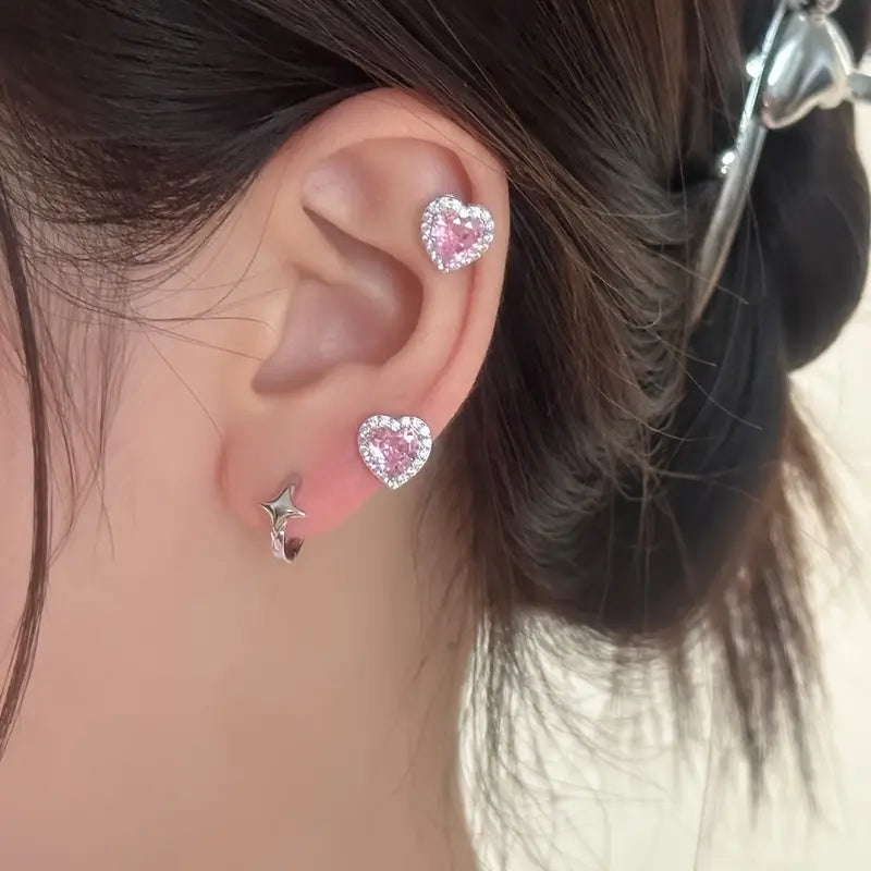 Aretes Corazón Promesa ❤️✨ | Baño en Oro + Caja Gratis