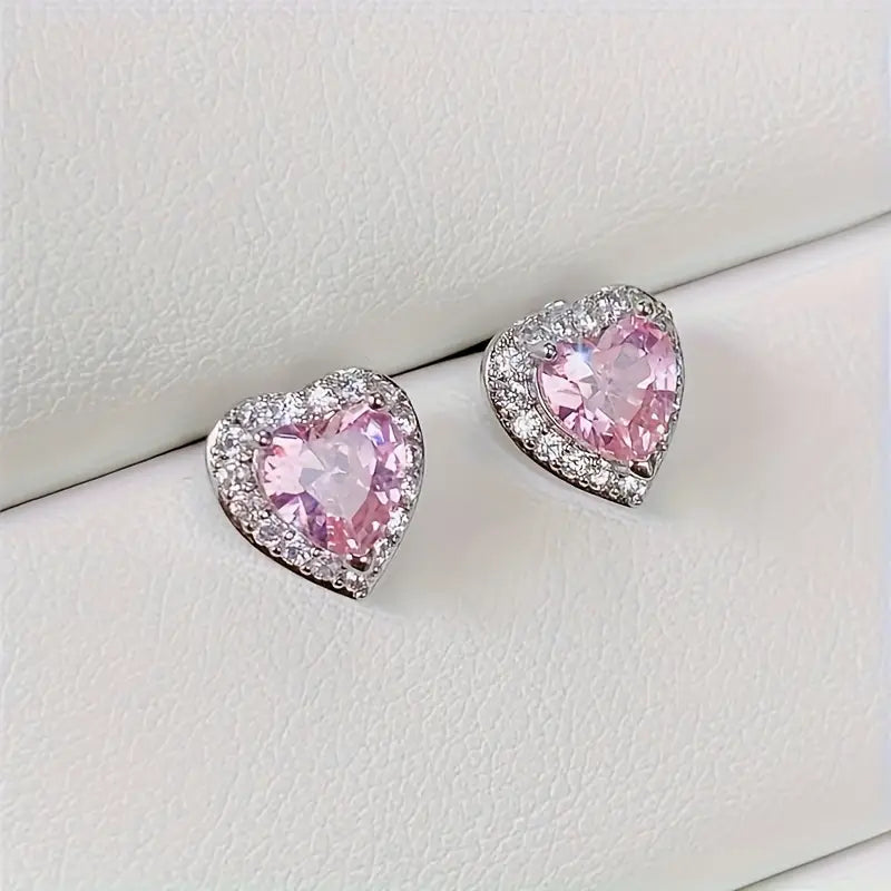 Aretes Corazón Promesa ❤️✨ | Baño en Oro + Caja Gratis