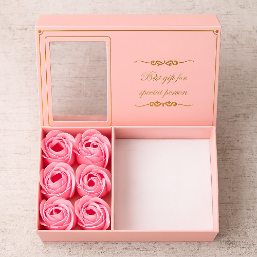 Caja Rosas Artificiales Rosada | Joyero Incluído 🌹
