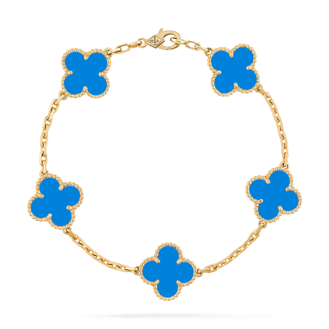 Pulsera Trebol Van Cleef | Baño de Oro + Caja Premium Gratis✨