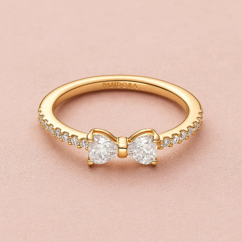 Anillo Listón 🎀 | Baño en Oro + Caja Gratis✨