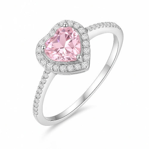 Anillo de Promesa 💗 | Baño en Oro Blanco + Caja Gratis ✨