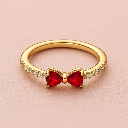 Anillo Listón 🎀 | Baño en Oro + Caja Gratis✨