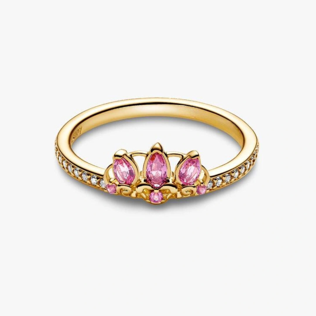 Anillo Corona de Rapuncel | Hecho en Plata + Baño de Oro 14K