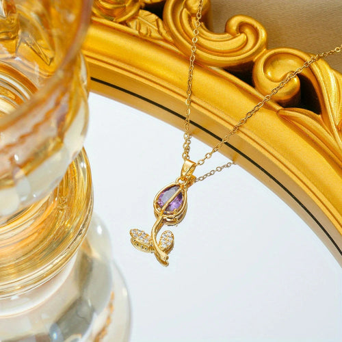 Collar Tulipan | Baño de Oro + Caja Gratis 🌷✨