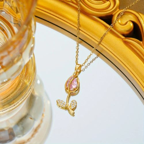 Collar Tulipan | Baño de Oro + Caja Gratis 🌷✨