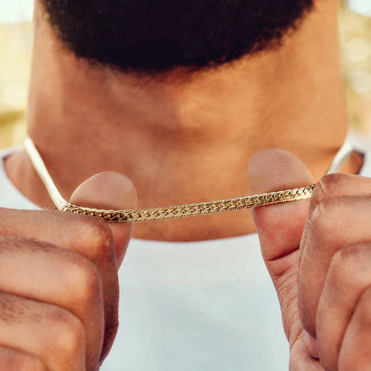 Cadena Escama de Dragón 🔥 | Bañada en Oro 18K + Estuche Gratis