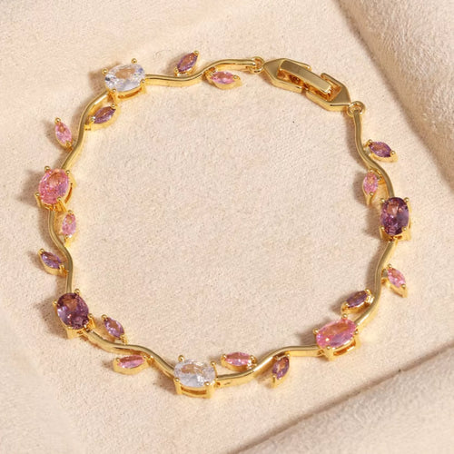 Pulsera Entrelazada Tulipán | Bañada en Oro + Estuche Premium Gratis 🌷✨