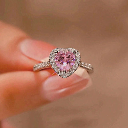 Anillo de Promesa 💗 | Baño en Oro Blanco + Caja Gratis ✨
