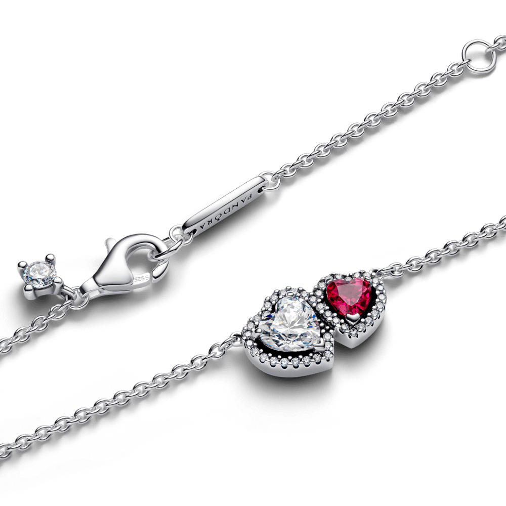 Collar Halo Hearts ❤️| Baño en Oro Blanco + Estuche Gratis✨