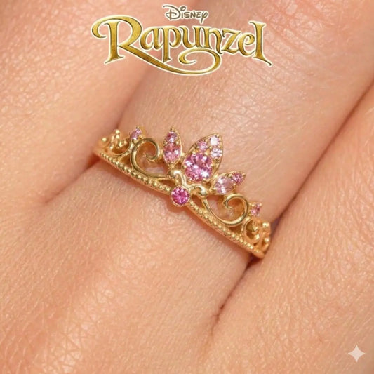Anillo Corona de Rapunzel ✨| Baño de Oro Italiano + Estuche Premium Gratis