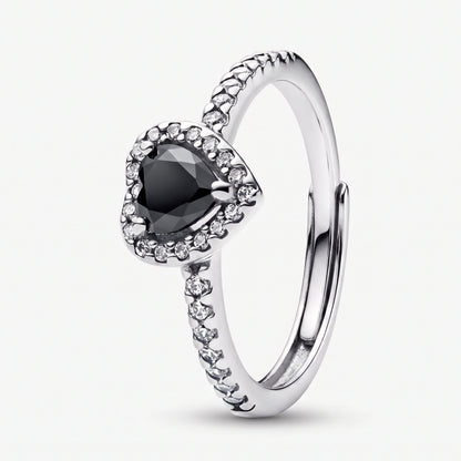 Anillo Corazón Ajustable 💗 | Plata 925 + Baño en Oro Blanco con Caja Gratis ✨