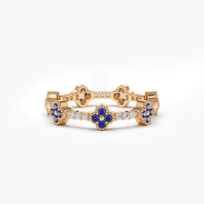 Anillo de Tréboles Eternos | Hecho en Plata + Baño de Oro 14K ✨