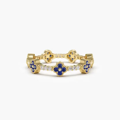 Anillo de Tréboles Eternos | Hecho en Plata + Baño de Oro 14K ✨
