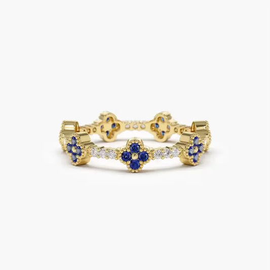 Anillo de Tréboles Eternos | Hecho en Plata + Baño de Oro 14K ✨