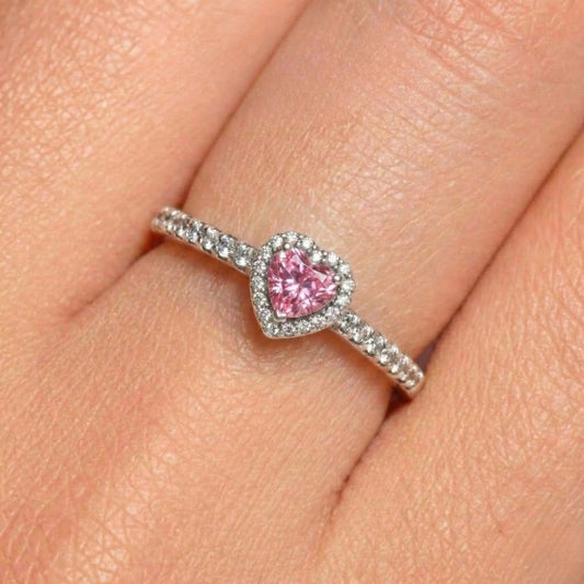 Anillo de Promesa 💗 | Baño en Oro Blanco + Caja Gratis ✨