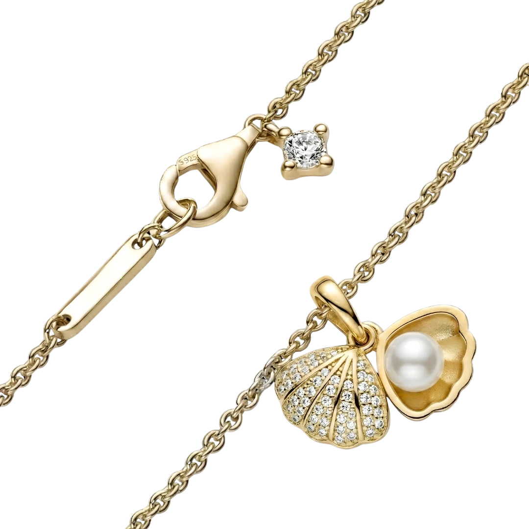 Collar Perlita de Mar | Baño en Oro + Caja Gratis ✨🐚