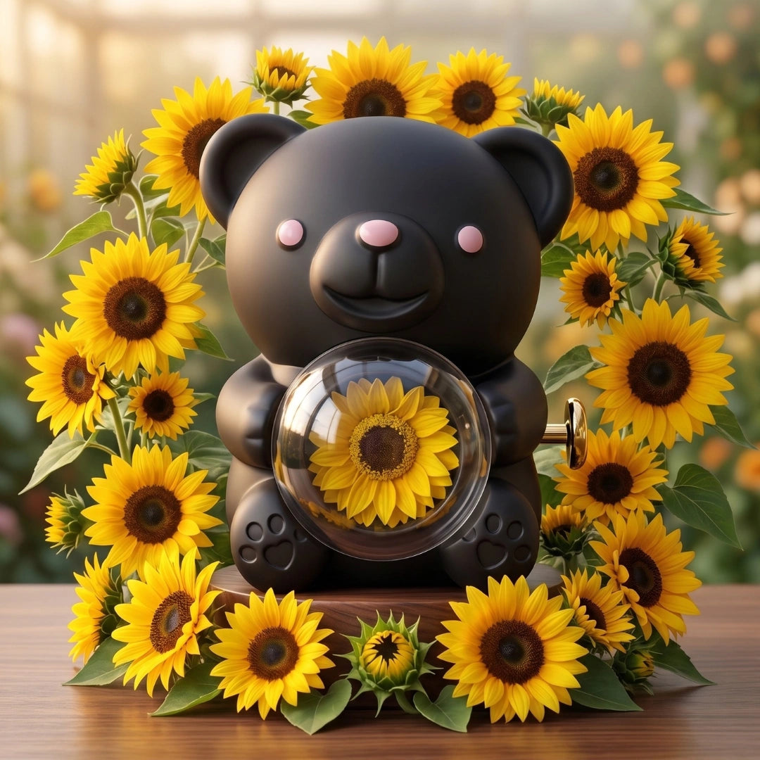 Estuche Osito | Incluye un collar girasol bañado en oro ✨