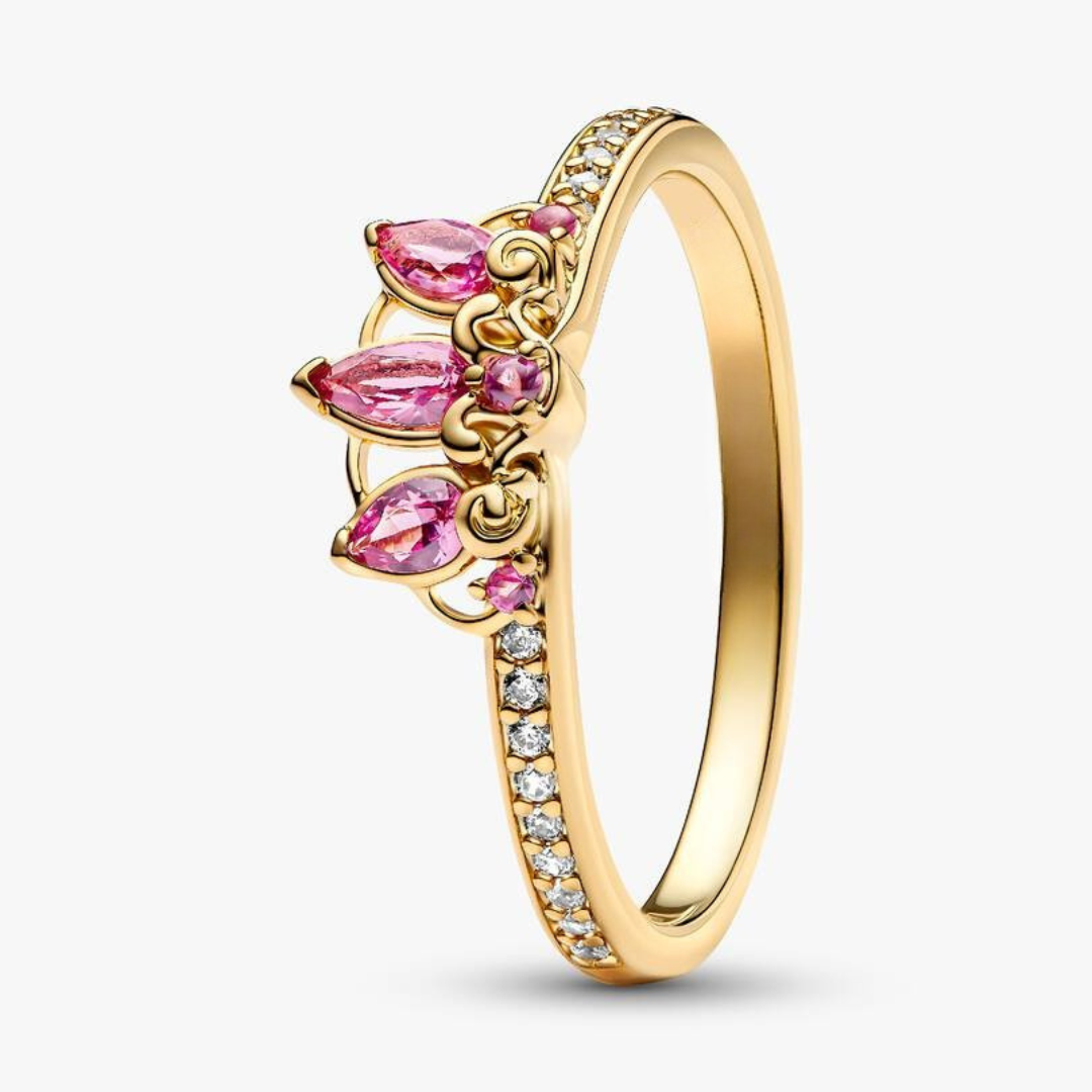 Anillo Corona de Rapuncel | Hecho en Plata + Baño de Oro 14K