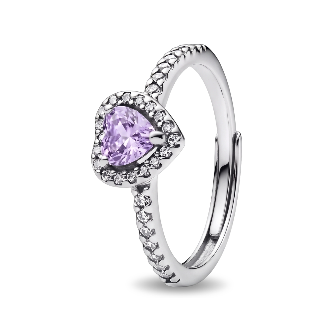 Anillo Corazón Ajustable 💗 | Plata 925 + Baño en Oro Blanco con Caja Gratis ✨
