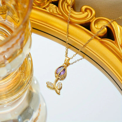 Collar Tulipan | Baño de Oro + Caja Gratis 🌷✨